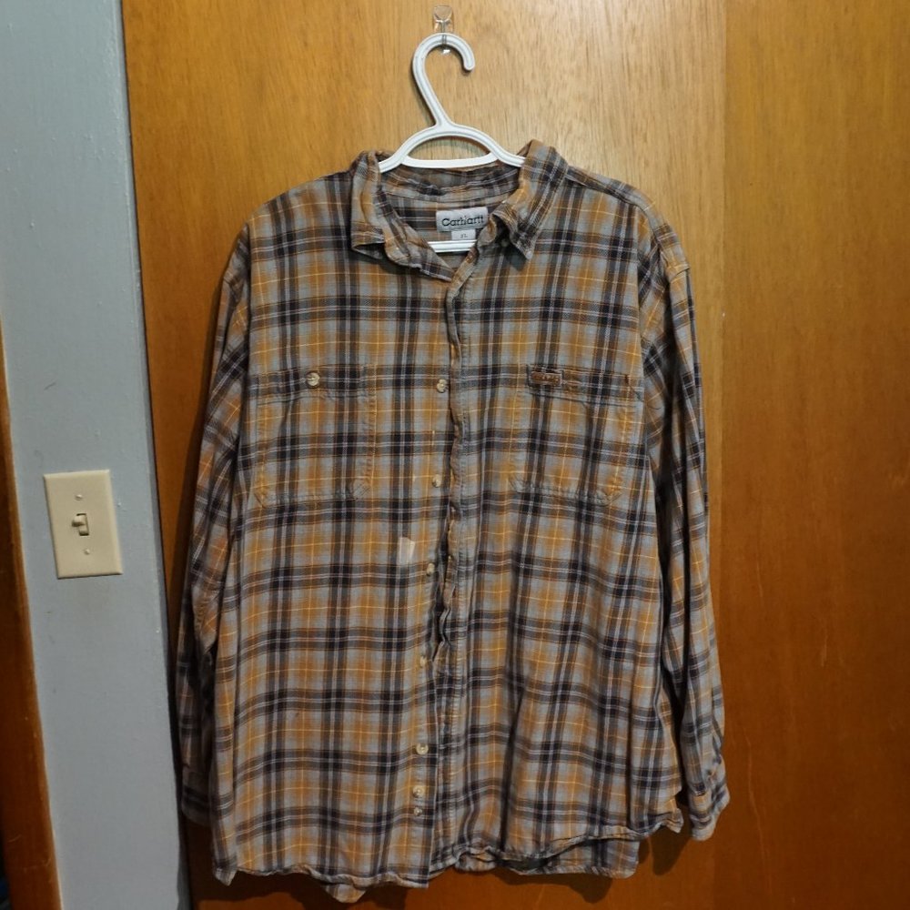 Carhartt Button Down Workwear Shirt - Extra Large